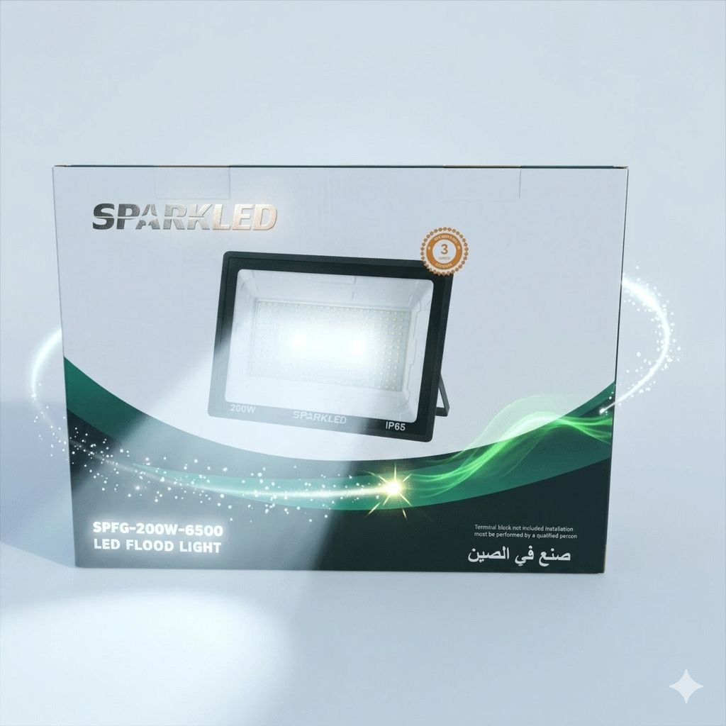 SPARKLED FLOOD LIGHT 200W 6500K